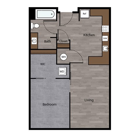 The Saison Floor Plan at Benson Lights Apartments in Omaha, NE